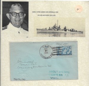 1946 Adm Clyde Arsdale, USn USS Perry DD-844 to Louisville, KY (54437)