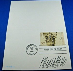 U.S. 2008 CORINTHIAN ORDER U.S. CAPITOL POSTAL CARD - SIGNED  (e3)