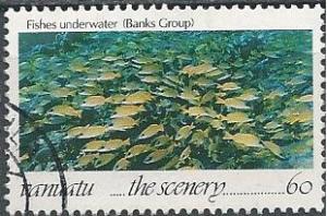 Vanuatu 604 (used) 60v scenery: fishes underwater