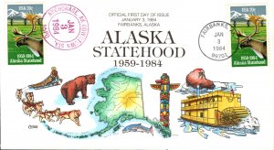 #2066 Alaska Statehood Collins FDC