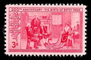 # 1004 MINT NEVER HINGED BETSY ROSS TEMP