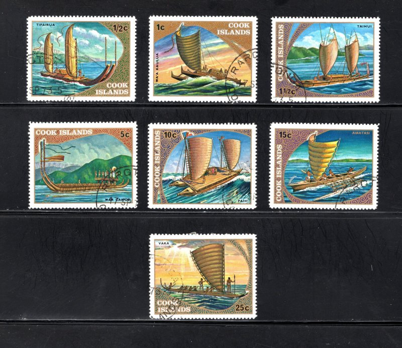 Cook Islands, Scott 357-363,   VF, Used,  Historic Sailing Ships   ..... 1500135