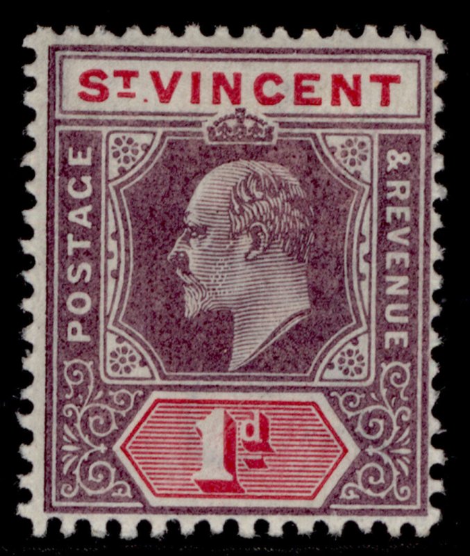 ST. VINCENT EDVII SG77, 1d dull purple & carmine, M MINT.