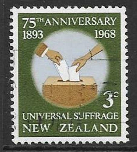 NEW ZEALAND SG890 1968 UNIVERSAL SUFFRAGE IN NEW ZEALAND FINE USED