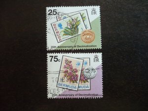 Stamps - Bermuda - Scott# 693,695 - Used Part Set of 2 Stamps