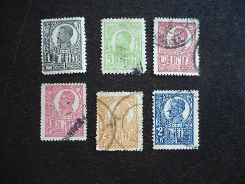 Stamps - Romania - Scott# 248-250,257-259 - Used Part Set of 6 Stamps
