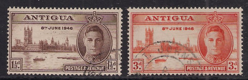 Antigua 1946 KGV1 Set of Victory SG 110 -111 ( J521) 