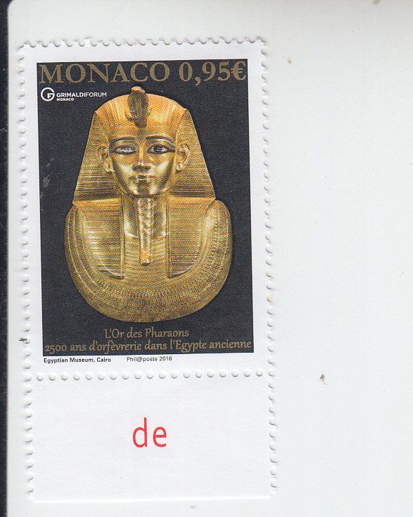 2018  Monaco Golden Treasure of the Pharaohs  (Scott 2939) MNH