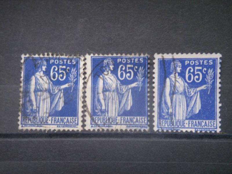 FRANCE, 1937, used, 65c, Peace, Scott 271, Filler