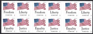United States #4722b Flags (2012). Double-sided Booklet of 20. AP printing. MNH