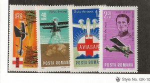 ROMANIA Sc C167-70 NH issue of 1968 - AVIATION