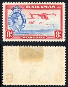 Bahamas SG160 KGVI 8d Ultramarine and Scarlet M/M