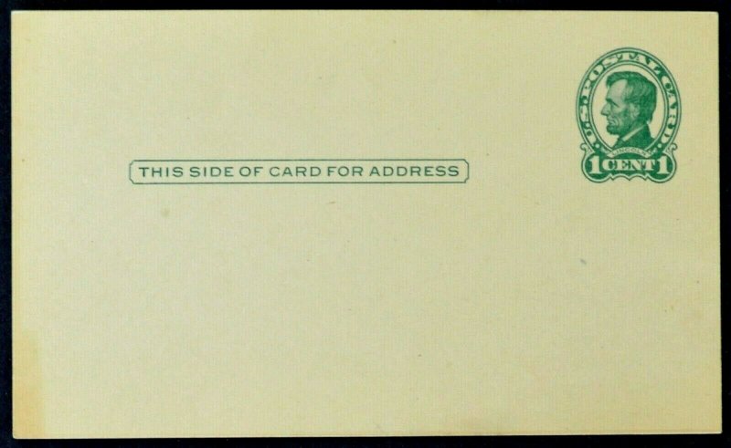 1917 US Sc. #UX28 postal card, mint, not preprinted, very good shape