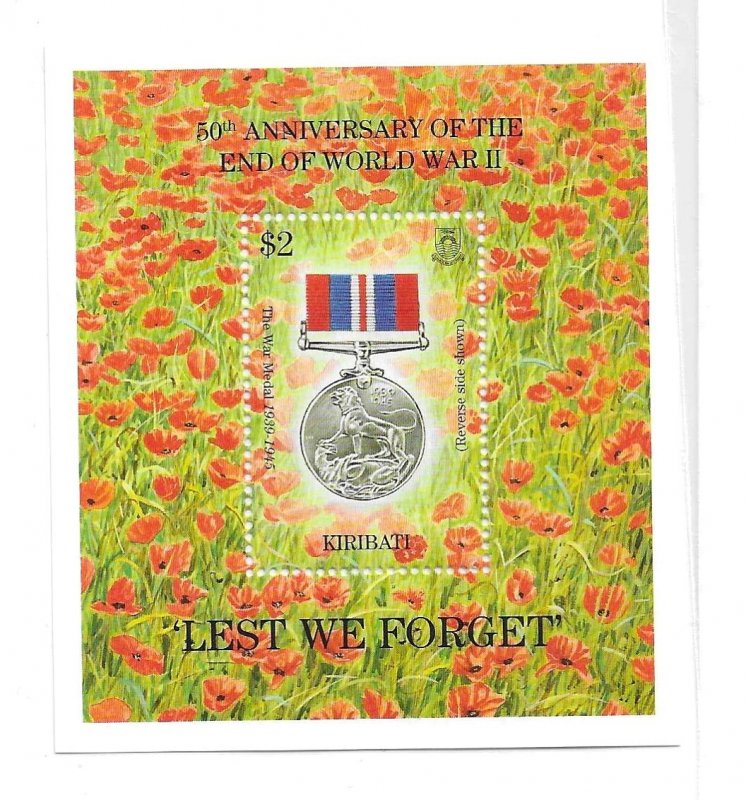 Kiribati 1995 End of World War II 50th anniversary S/S Sc 668 MNH C11