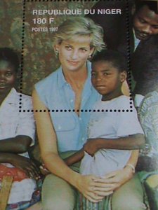 NIGER STAMP 1997 PRINCESS OF WALES-LADY DIANA-REMEMBER ALWAYS-MNH S/S  EST, $4