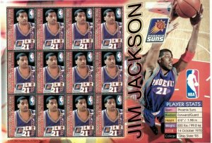 Union Island 2005 - NBA - Jim Jackson - Phoenix Suns - Sheet of Twelve - MNH