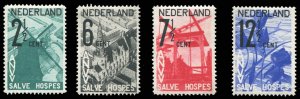 Netherlands #B54-57, 1932 Surcharges, set of four, unused (expertly regummed)