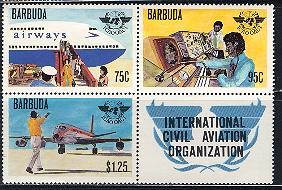 Barbuda; 1979: Sc. # 391-393a: **/MNH Cpl. Se-Tenant Set