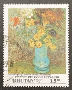 Bhutan 1991  #1011, Van Gogh Painting, Used.