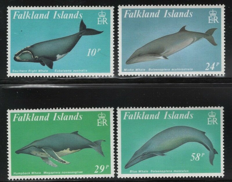 Falkland Islands 1989 Whales set Sc# 501-04 NH