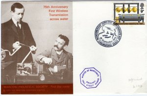 GB QEII FDCMARCONI PHILATELIC SOCIETY *OFFICIAL* First Day Cover 1972 8b.10