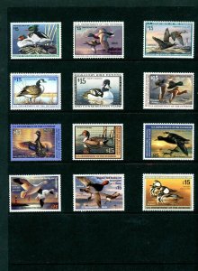 United States Federal Hunting Duck Stamps #RW1-RW72 Mint Never Hinged F/VF Set 