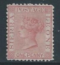 Sierra Leone #6a Mint No Gum 1p Queen Victoria Wmk. 1 Uprt Perf 12 1/2