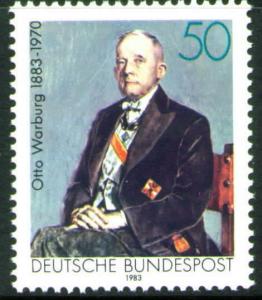 Germany Scott 1400 MNH** 1983 Otto Warburg stamp