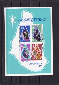 LI07 Montserrat 1976 Christmas mint hinged souvenir sheet