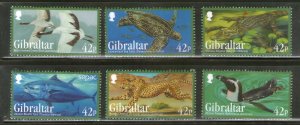 Gibraltar 2013 Cheetah Penguin Turtle Crane Bird Wildlife Sc 14105-10 MNH # 681