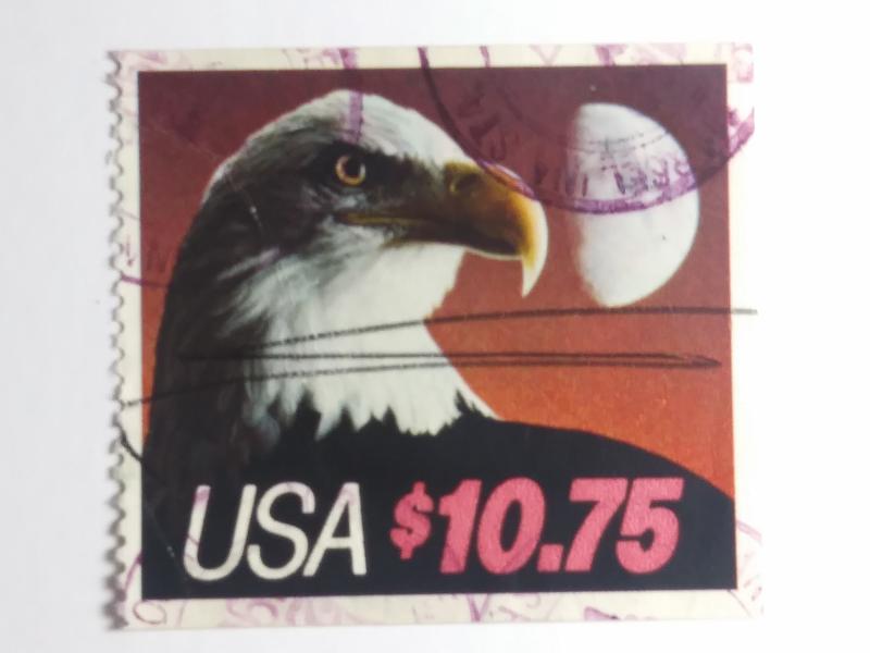 SCOTT # 2122 USED EAGLE AND HALF MOON $ 10.75 BOOKLET PANE