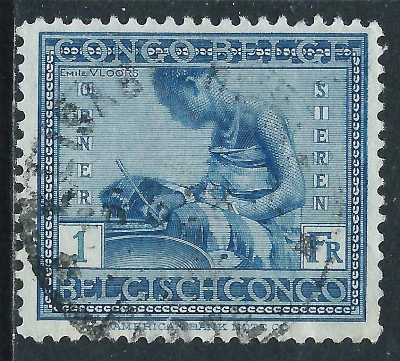 Belgian Congo, Sc #104, 1fr Used