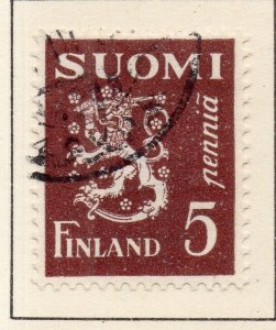 Finland 1930 Early Issue Fine Used 5p. NW-266077