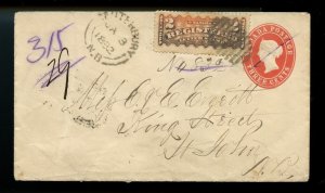 ?CANTERBURY, N.B. double split ring, registered cover Canada