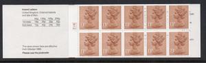 Great Britain Sc BK492 1986 10 x 13p Machin stamp booklet mint NH