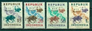 Indonesia #62-65 Var  Mint VF VLH  RIS Merdeka Overprint