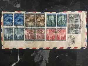 1949 Vatican cover to USA  Multi Franked  See Back!