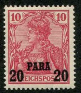 German Offices Turkey SC# 32 20para on 10pf on Germany MLH