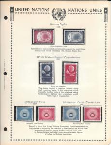 UN SC 47-54 - Minkus Album Page - MNH -1957