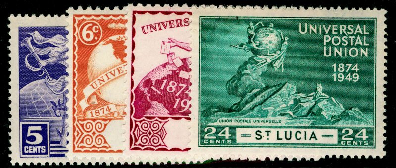 ST. LUCIA SG160-163, COMPLETE SET, VLH MINT. UPU