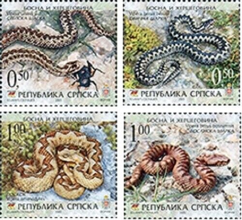 Serbian Rep. (B&H) / 2005 - Fauna Snakes, MNH 