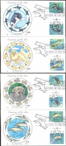 #2508-11 Sea Creatures Joint Van FDC Set