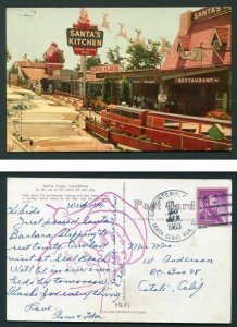 1963 Postcard - Santa Claus Rural Station Carpinteria, California to Cotati, CA