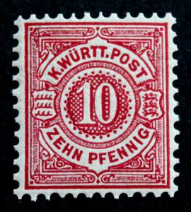 Wurttemberg #60 MLH Superb Post Office Fresh 1890