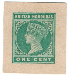 (I.B) British Honduras Postal : Stationery Die 1c
