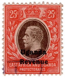 (I.B) KUT Revenue : Uganda Duty 25c (1918)