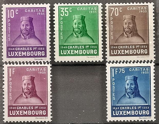 LUXEMBOURG B 67//72 MNH 1935 Charles I