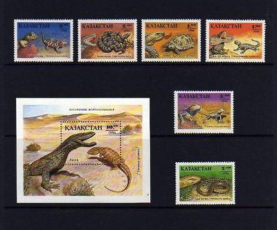 KAZAKHSTAN - 1994 - REPTILES - TURTLE - MINT SET + S/SH