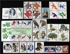 U.S COMMEMORATIVE YEAR SET 1978 28 STAMPS 1731-33 + 1744-69 W/CAPEX MMH