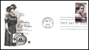 US 3181 Madam C J Walker PCS U/A FDC